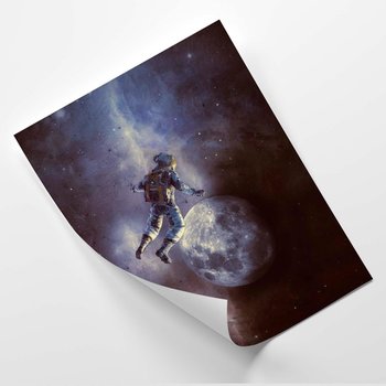 Plakat FEEBY Astronauta spada na księżyc - VK Art 30x40 - Feeby