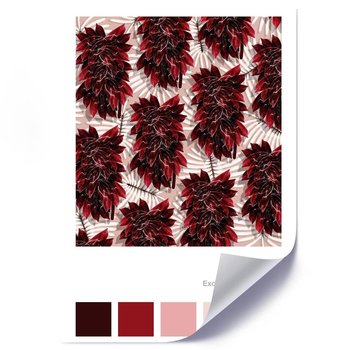 Plakat FEEBY Bordowe liście, 40x60 cm - Feeby