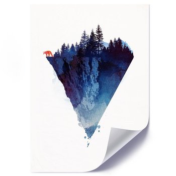 Plakat FEEBY Czerwony lis na skraju lasu, 50x70 cm - Feeby