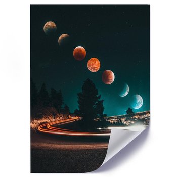 Plakat FEEBY Fazy księżyca i światła, 50x70 cm - Feeby