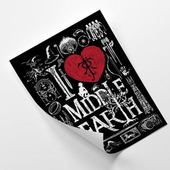 Plakat FEEBY I Love Middle Earth, książki - Dr.Monekers 60x90 - Feeby