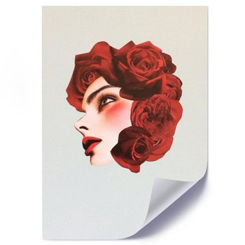 Plakat FEEBY Kolaż z czerwonymi różami, 50x70 cm - Feeby