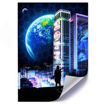 Plakat FEEBY Kosmiczne miasto, 50x70 cm - Feeby