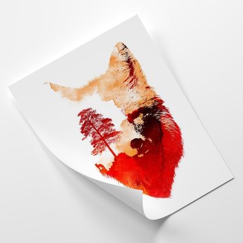 Plakat FEEBY Las w głowie lisa - Robert Farkas 30x45 - Feeby