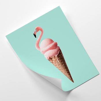 Plakat FEEBY Lód w kształcie flaminga - Jonas Loose 60x90 - Feeby