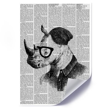 Plakat FEEBY Nosorożec w okularach, 20x30 cm - Feeby