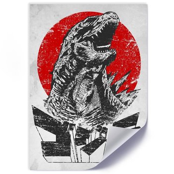 Plakat FEEBY, Przerażająca Godzilla, 40x60 cm - Feeby