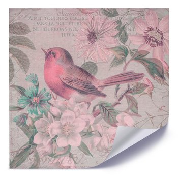 Plakat FEEBY Ptak w kwiatach, 60x60 cm - Feeby