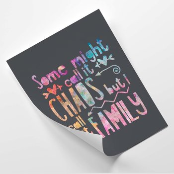 Plakat FEEBY Rodzina - kolorowy napis - Andrea Haase 30x40 - Feeby