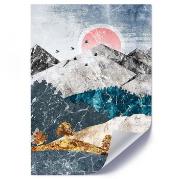 Plakat FEEBY Różowy księżyc za górami, 50x70 cm - Feeby