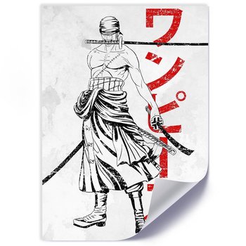 Plakat FEEBY Samurai z trzema mieczami, 70x100 cm - Feeby