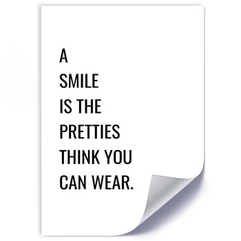 Plakat FEEBY Uśmiech jest najpiękniejszą rzeczą, którą możesz nosić 40x60 - Feeby