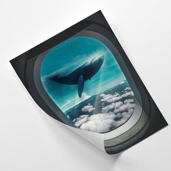 Plakat FEEBY Wieloryb pływający nad chmurami - Gab Fernando 30x45 - Feeby