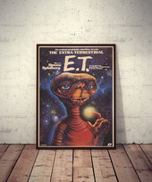 Plakat filmowy E.T. the Extra-Terrestrial Jakub Erol - limitowana reedycja.