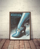 Plakat filmowy Seksmisja Wiesław Wałkuski - reedycja autorska sygnowana */50.
