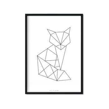 Plakat Fox, 21x29,7 cm - Love The Journey