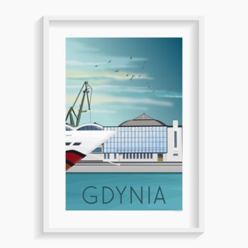 Plakat Gdynia 40x50 cm - A. W. WIĘCKIEWICZ