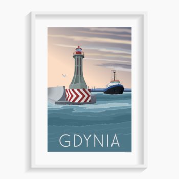 Plakat Gdynia 61x91 cm - A. W. WIĘCKIEWICZ