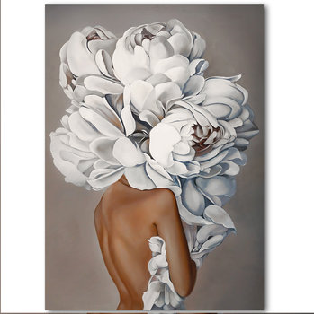 Plakat Glamour Kobieta Z Kwiatami Na Głowie 50X70 - DEKORAMA