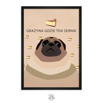 Plakat – Grażyna 40x50 cm mops zwierzęta psy pies - PADE SPACE