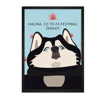 Plakat - Halina 30x40 cm pies husky zwierzęta - PADE SPACE