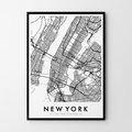 Plakat HOG STUDIO Nowy Jork mapa, A3, 29,7x42 cm - Hog Studio
