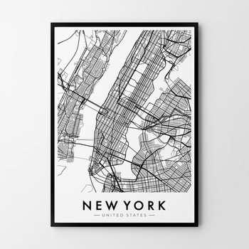Plakat HOG STUDIO Nowy Jork mapa, A4, 21x29,7 cm - Hog Studio