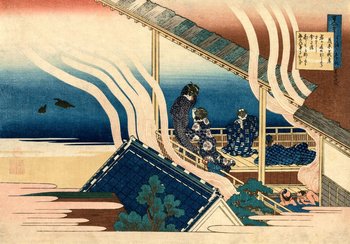 Plakat, Hokusai, Poem by Fujiwara no Yoshitaka, 59,4x42 cm - reinders