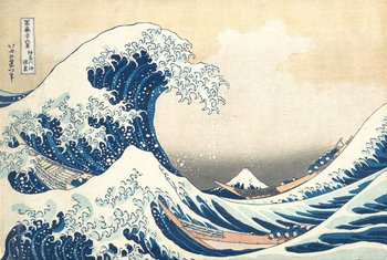 Plakat, Hokusai Wielka fala w Kanagawie, 80x60 cm - reinders