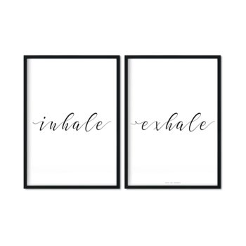 Plakat Inhale Exhale, 30x40 cm - Love The Journey