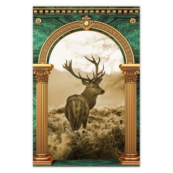 Plakat Jeleń w lesie, 40x60 cm - ZeSmakiem