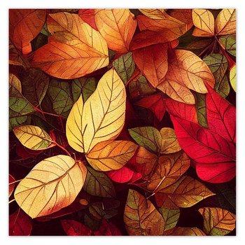 Plakat Jesienne liście Jesień, 70x70 cm - ZeSmakiem