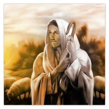 Plakat Jezus Dobry Pasterz, 100x100 cm - ZeSmakiem