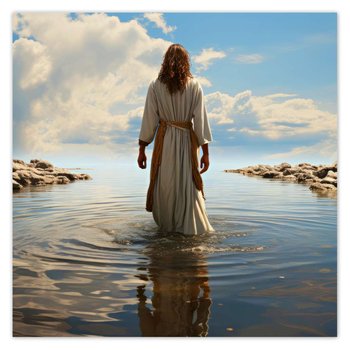 Plakat Jezus na wodzie, 70x70 cm - ZeSmakiem