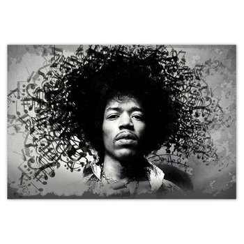 Plakat Jimmy Hendrix z nutami, 185x125 cm - ZeSmakiem