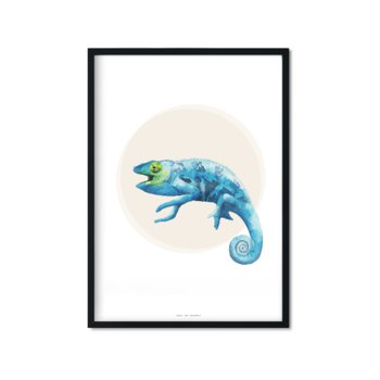 Plakat Kameleon, 21x29,7 cm - Love The Journey