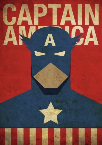 Plakat Kapitan Ameryka ART Retro Vintage 91,5x61 - Atram | Sklep EMPIK.COM