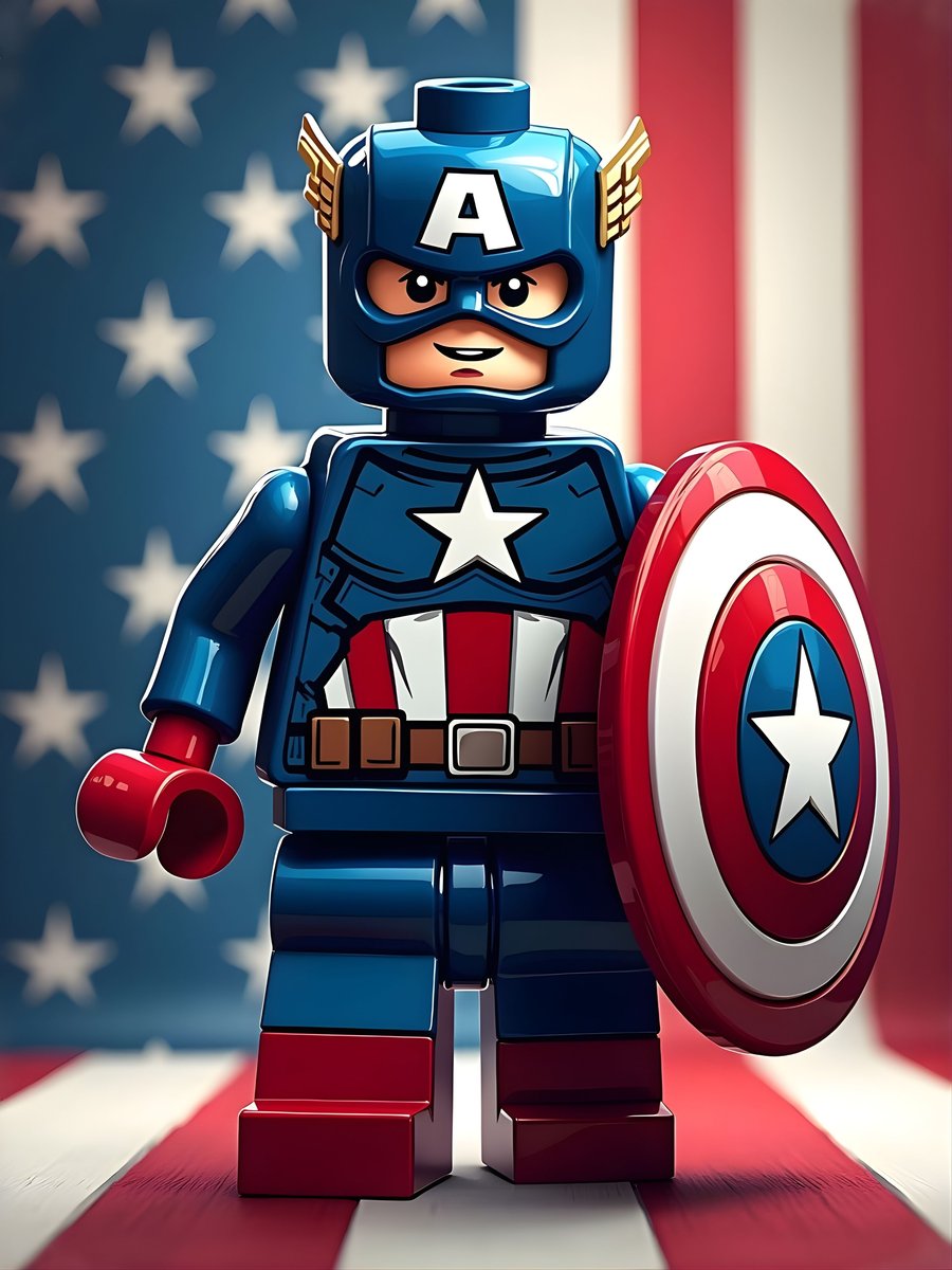 Plakat Kapitan Ameryka LEGO - Inna marka | Sklep EMPIK.COM