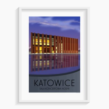 Plakat Katowice 50x70 cm - A. W. WIĘCKIEWICZ