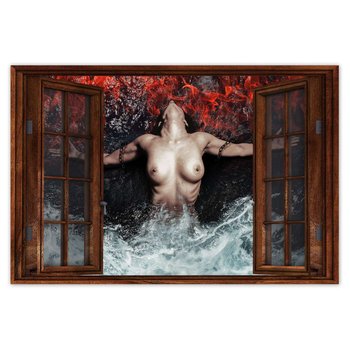 Plakat Kobieta wśród żywiołów, 90x60 cm - ZeSmakiem