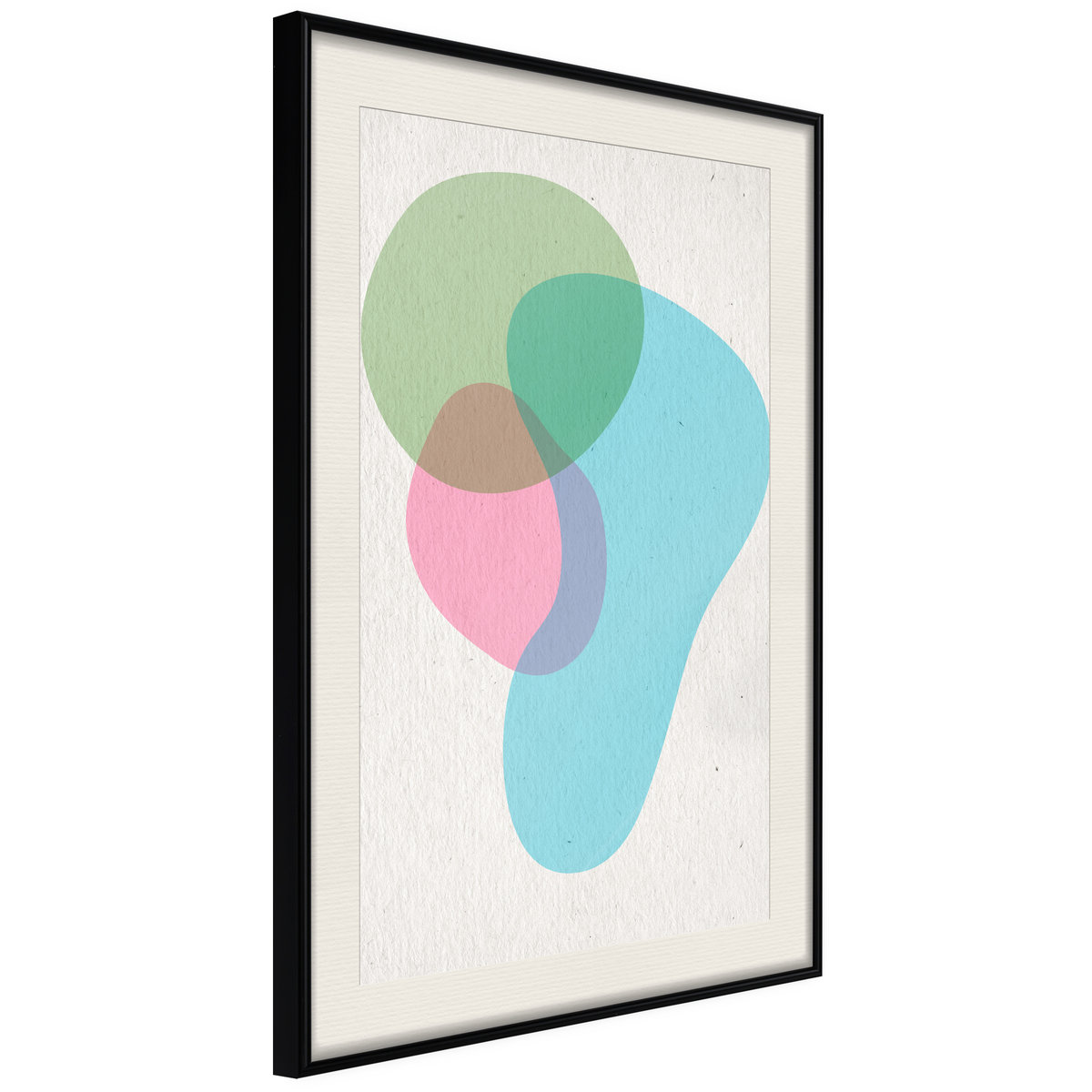 Manipulateur -peinture abstraite fond vert- papier fort - passe partout 40x40cm main image 1