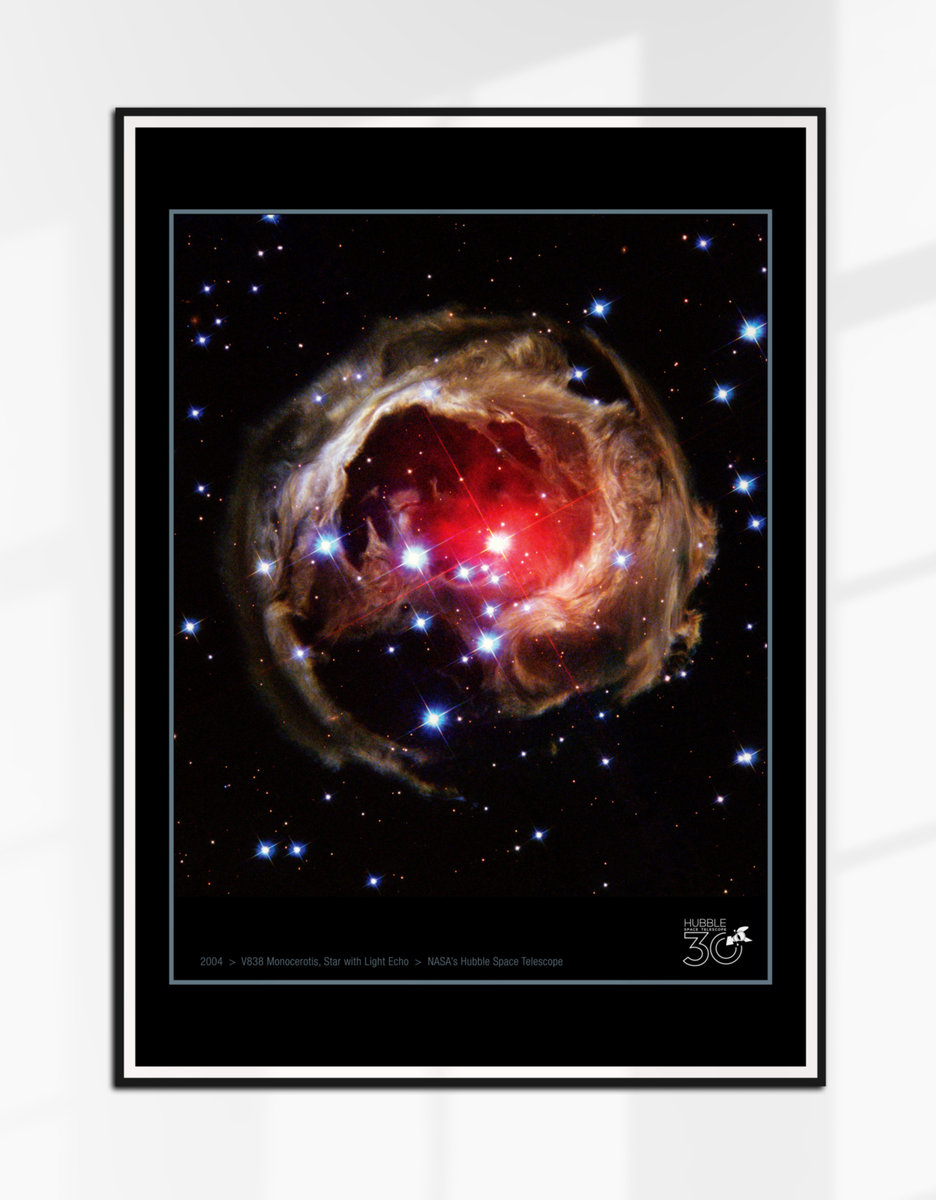 Plakat Kosmos Gwiazda V838 Monocerotis Teleskop Hubble'a HST 70x50 (B2 ...