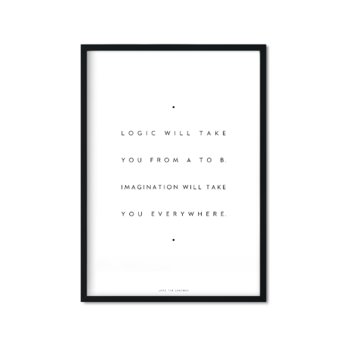 Plakat Logic & Imagination II, 29,7x42 cm - Love The Journey
