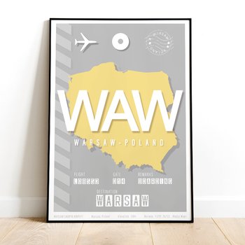 Plakat lotniczy - lotnisko Warszawa  - Mappy Maps