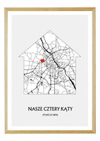Plakat Mapa - Nasza Cztery Kąty - 60x90 cm Inna marka