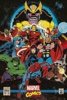 Plakat Marvel Comics Infinity Retro Superbohaterowie plakaty na ścianę 61x91,5 cm