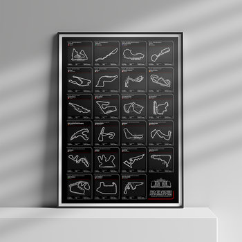 Plakat Motoryzacja - Kalendarz F1 na sezon 2023  61x91 cm - Peszkowski Graphic