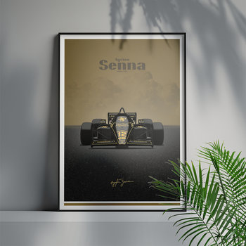 Plakat Motoryzacja - Lotus 97T - Ayrton Senna 61x91 cm - Peszkowski Graphic