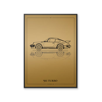 Plakat Motoryzacja Porsche 911 Turbo  70x100 cm - Peszkowski Graphic