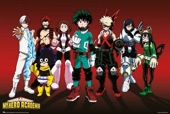 Plakat My Hero Academia Hero manga Plakaty dla chłopców 91,5x61 cm - Grupo Erik